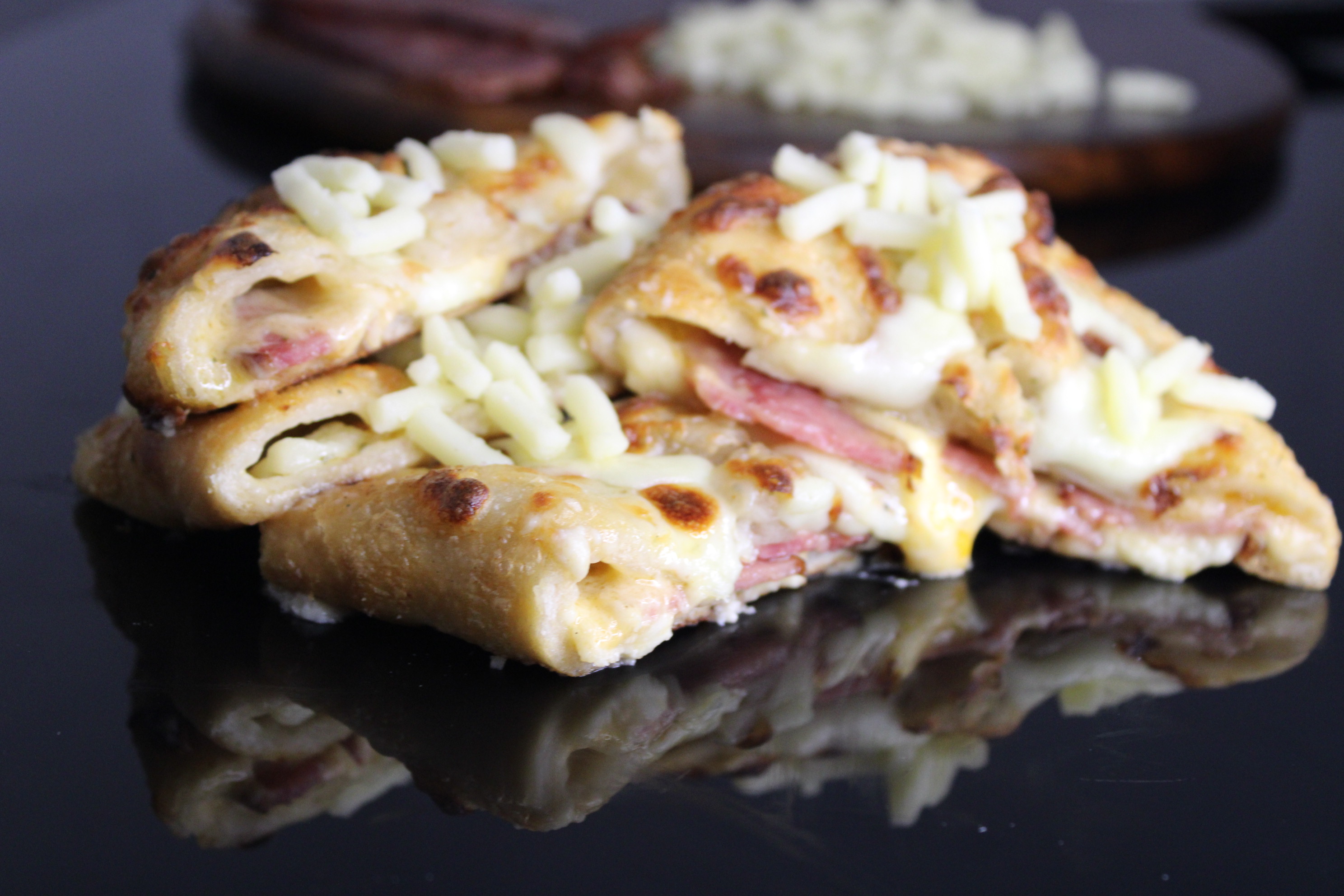 Stuffed Garlic Bread with Turkey Bacon