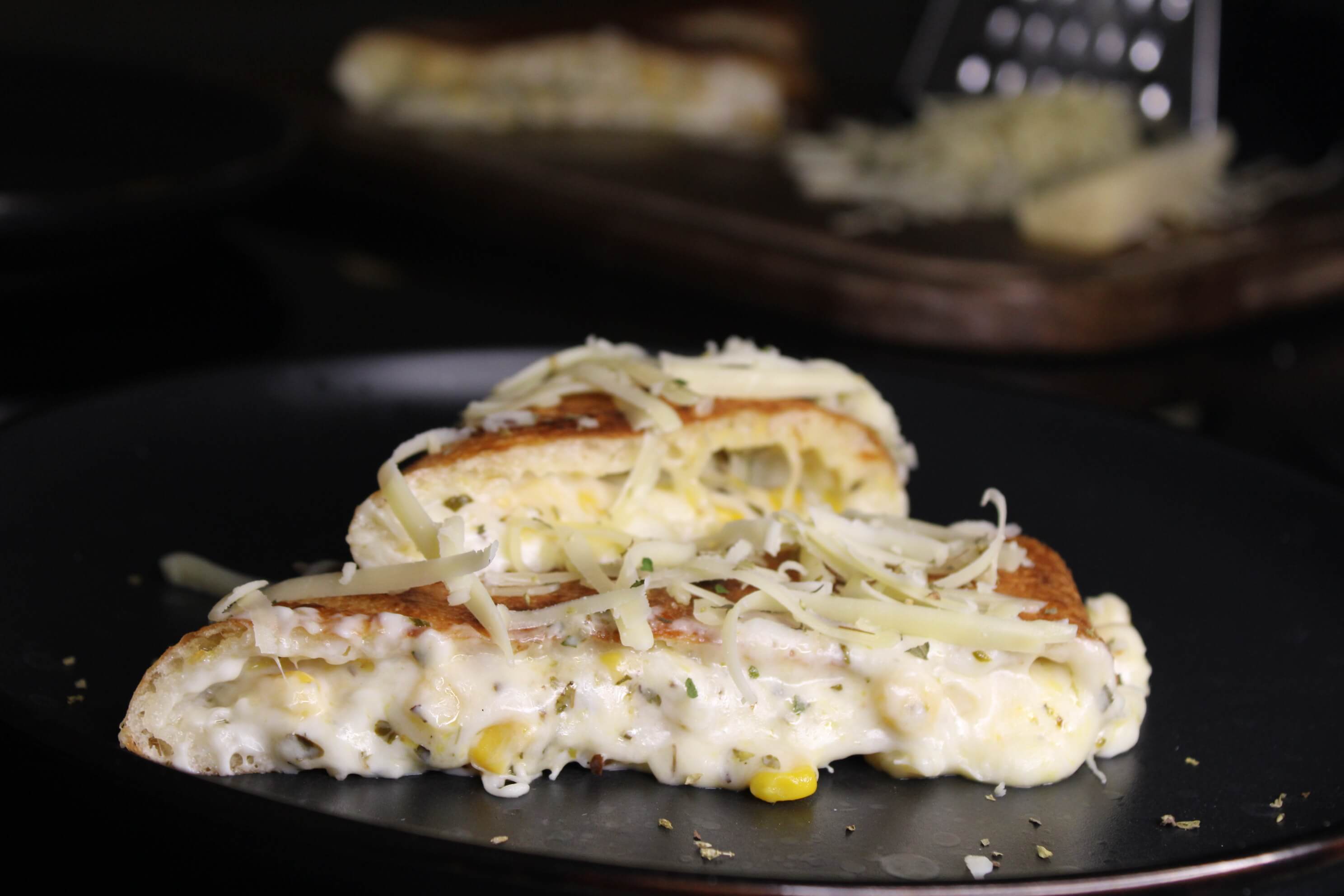 Stuffed Garlic Bread with Corn